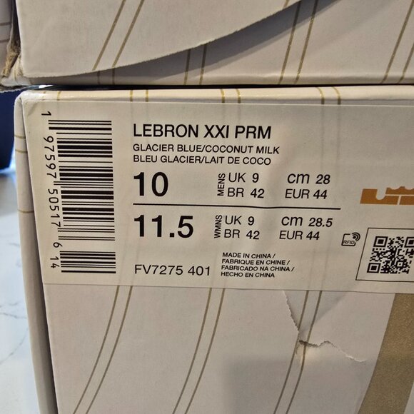 NEW Nike LeBron XXI 21 Premium 'Pearl of Z' | Men Size 10 | FV7275-401 NEW - Picture 10 of 15